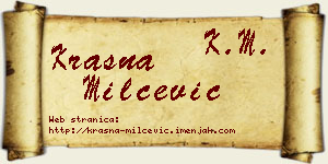 Krasna Milčević vizit kartica